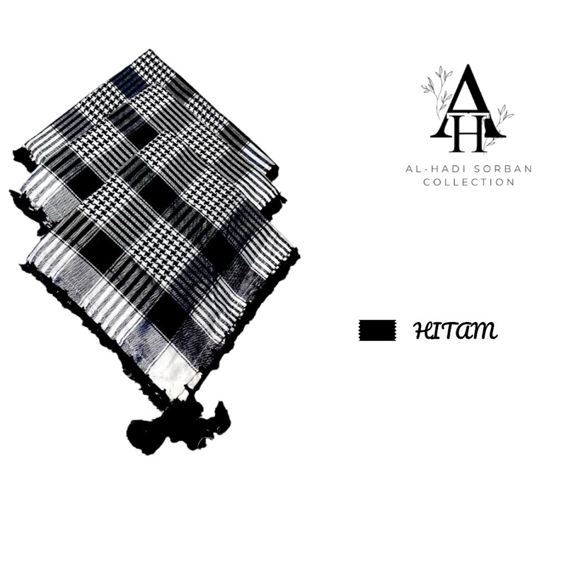 SORBAN ARAB HITAM PUTIH TERMURAH