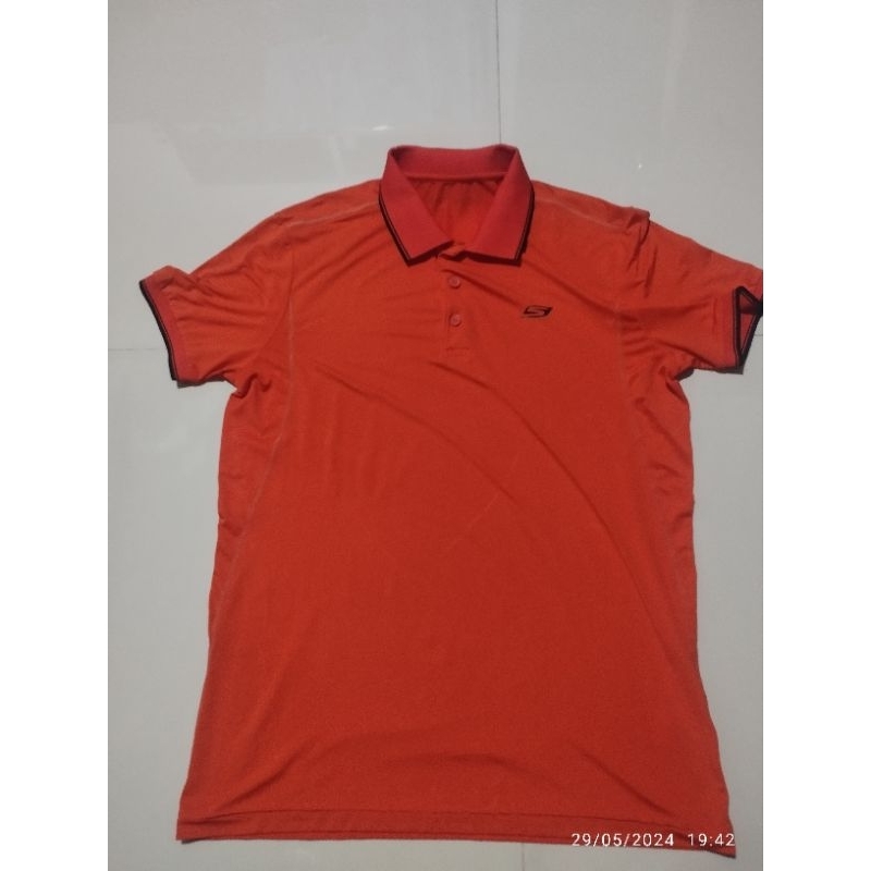 Kaos Kerah Skechers Orange Good XL