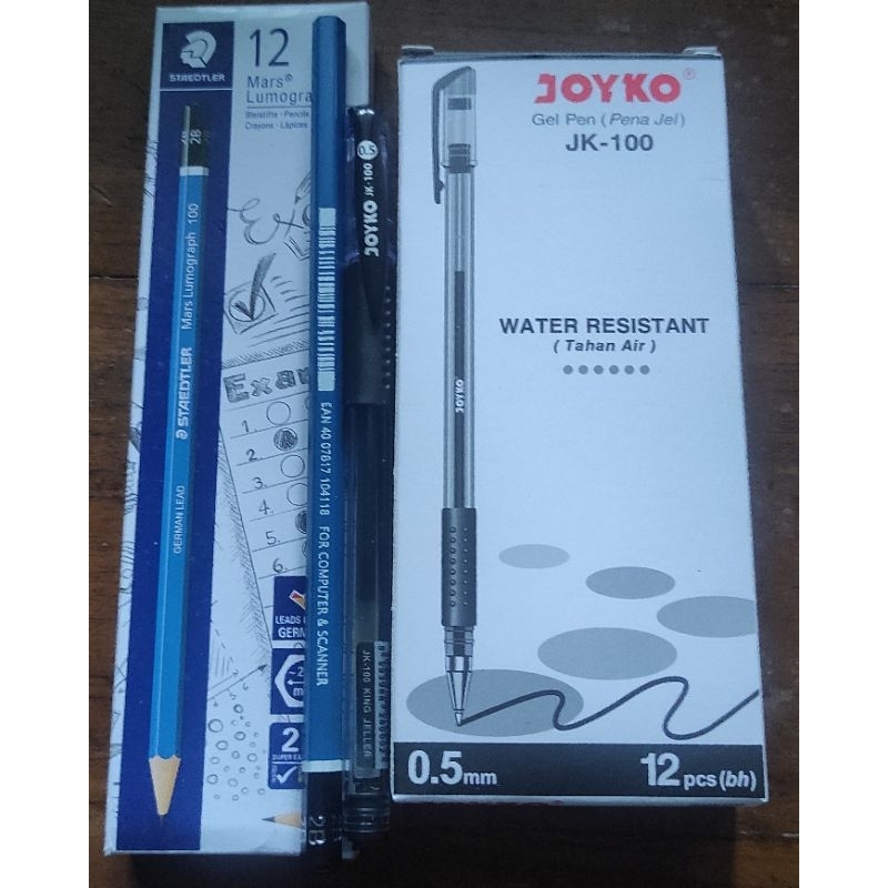

joyko jk 100 1 pack isi 12 pcs + stadlear 1 pack isi 12 pcs