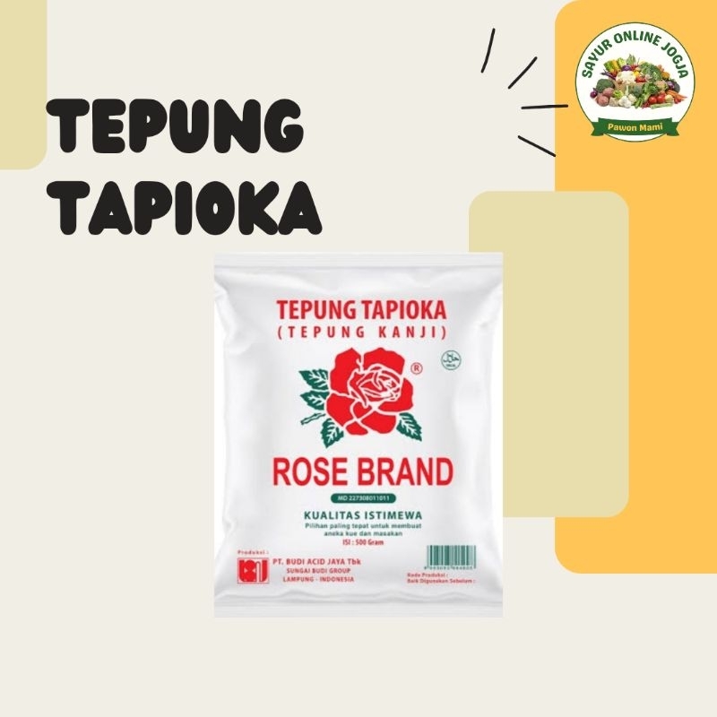 

Rose brand tepung tapioka kanji 500Gr - PAWON MAMI SAYUR ONLINE JOGJA