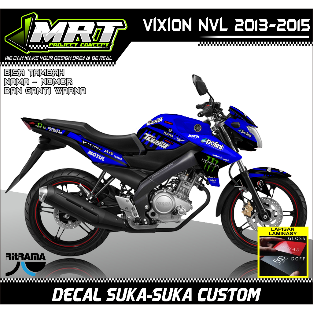 decal vixion lighting stiker motor vixion new decal vixion nvl stiker motor vixion 2014 Tech3