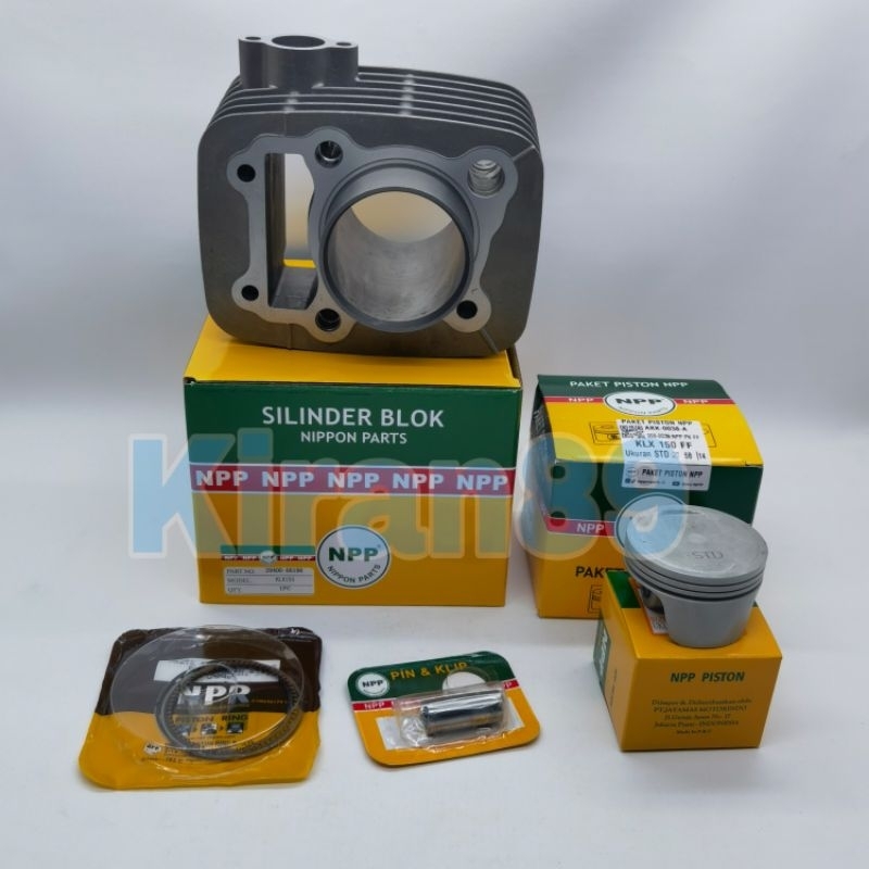Blok seher boring silinder plus piston kit KLX 150 ORI Npp