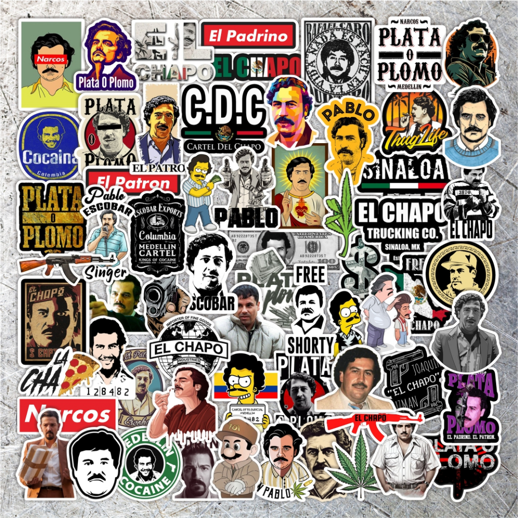 8.8 COD Stiker Vinyl Waterproof Narcos Pablo Escobar Sticker Helm Laptop Motor Dinding