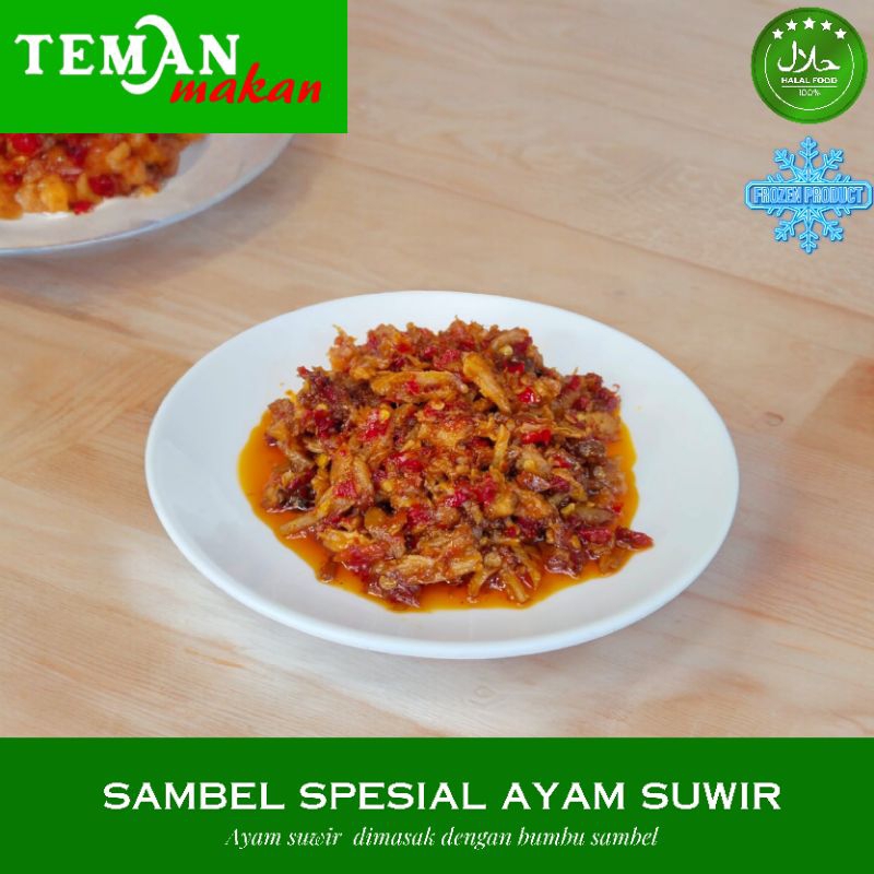 

Teman Makan Sambel Spesial Ayam Suwir citarasa pedas manis - Lauk Instan - Frozen Food