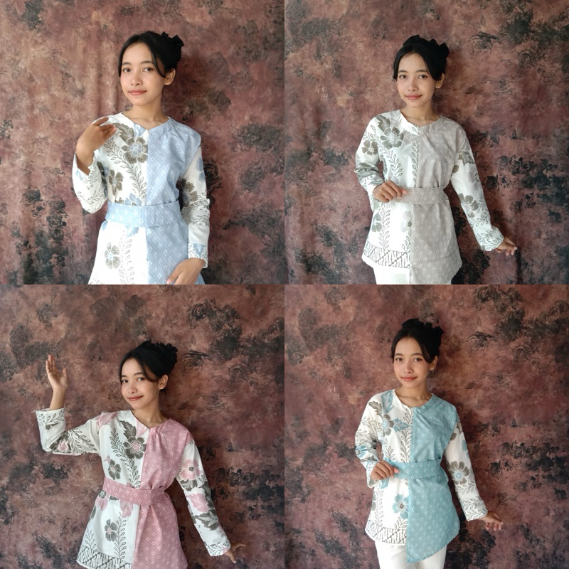 BAJU BATIK WANITA MODERN MONALISA GENES M,L,XL asli PEKALONGAN