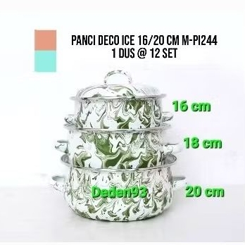 PANCI SET ENAMEL BLURIK MOTIF CORAK • PANCI SET BURIK BLIRIK ENAMEL • PANCI DECO ICE • GASPAN
