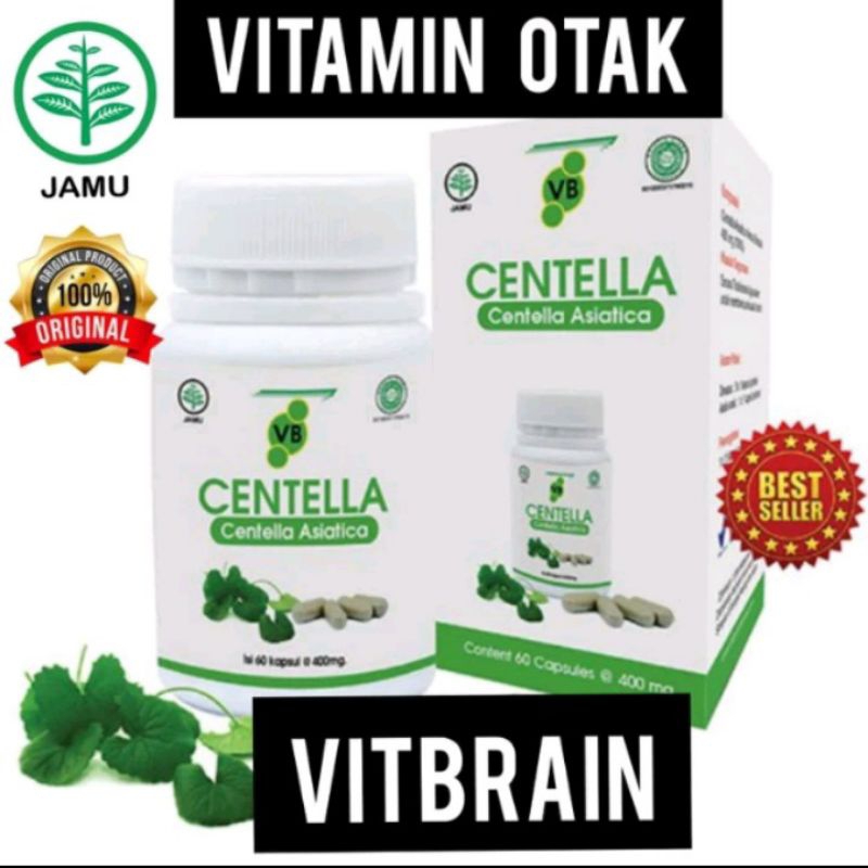 (Promo) Vitabrain centella asli isi 60 kapsul vitamin otak anak - dewasa 100%
