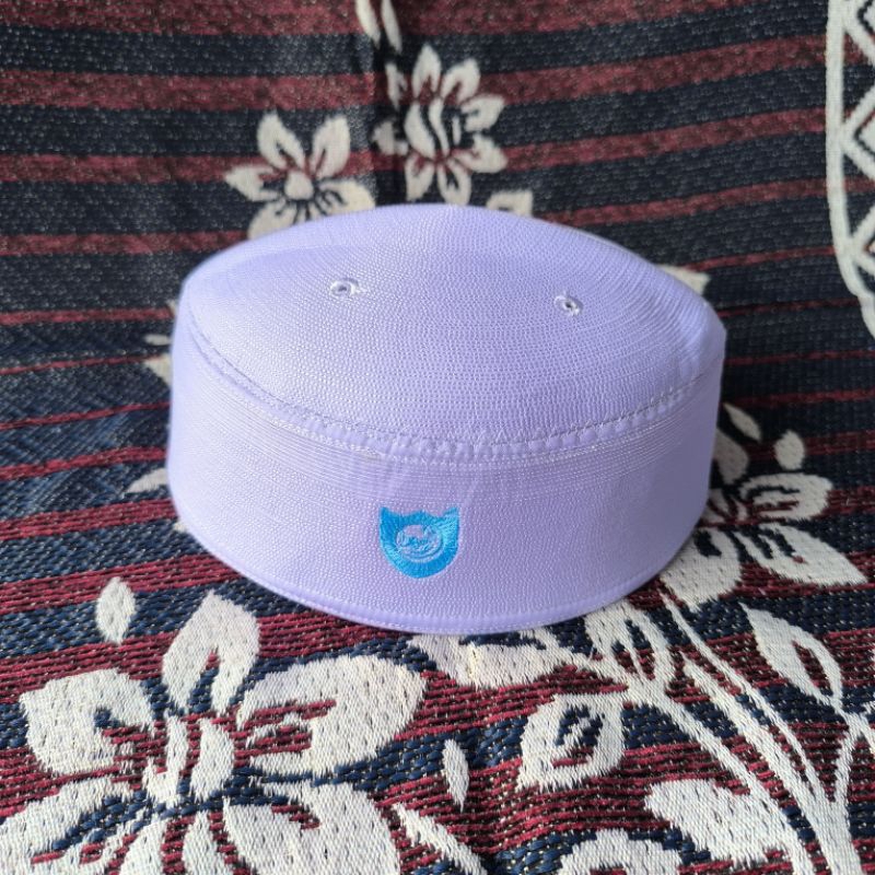 bestpromo [ready nomor1- 12 jumbo tinggi 7 cm ] peci malaysia songkok putih abdul kareem putih