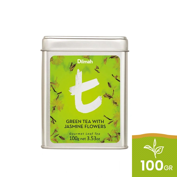 

Dilmah T-Med Caddy Green Tea with Jasmine Flowers 100gr - Loose Tea - Daun Teh Kering