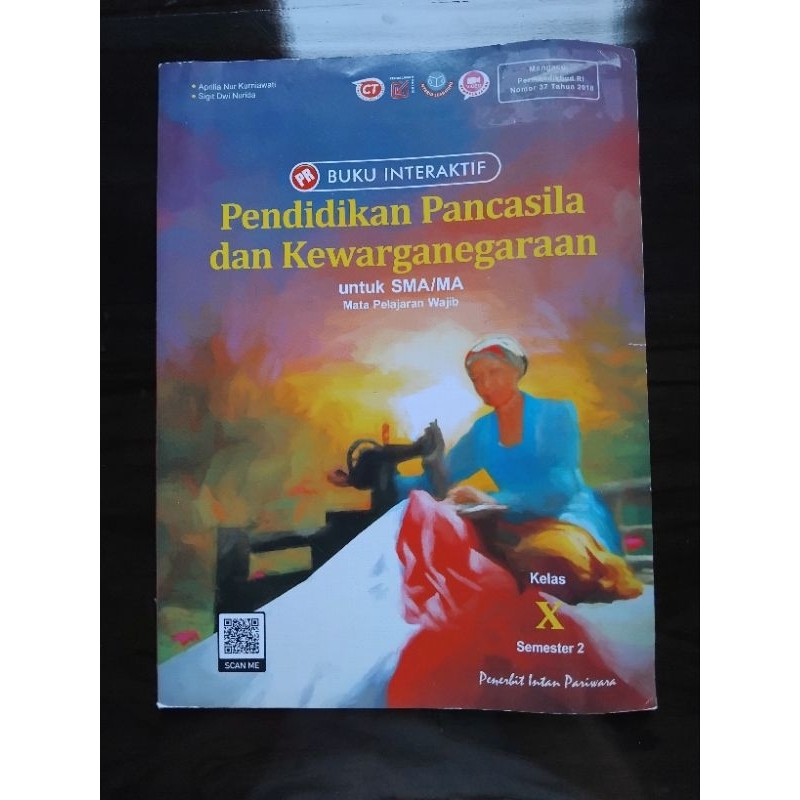 BUKU INTERAKTIF PKN UNTUK SMA KELAS 10 X SEMESTER 2 MULUS SEPERTI BARU