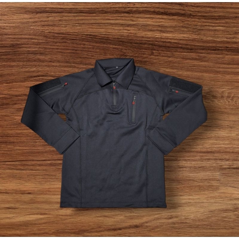 Kaos BDU Lengan Panjang warna Hitam, Hijau Olive, Hijau botol