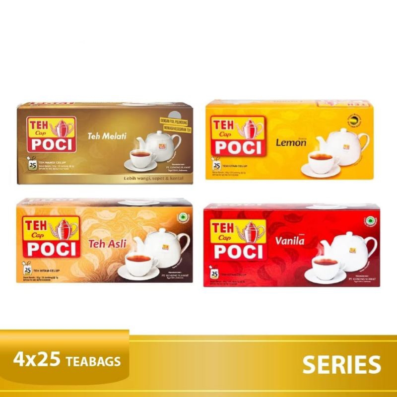 

TEH CELUP CAP POCI (ISI 25) / Teh Hitam Celup Vanilla / Teh Celup Poci Teh Hitam Berkualitas Black Tea Teh Vanila Asli Lemon Gunung Slamat Sosro Teh Celup Teh Cap Poci Teh Sosro Khas Tegal Slawi Teh Solo Oleh Oleh Tegal Teh Aroma Khas dengan Berbagai Rasa