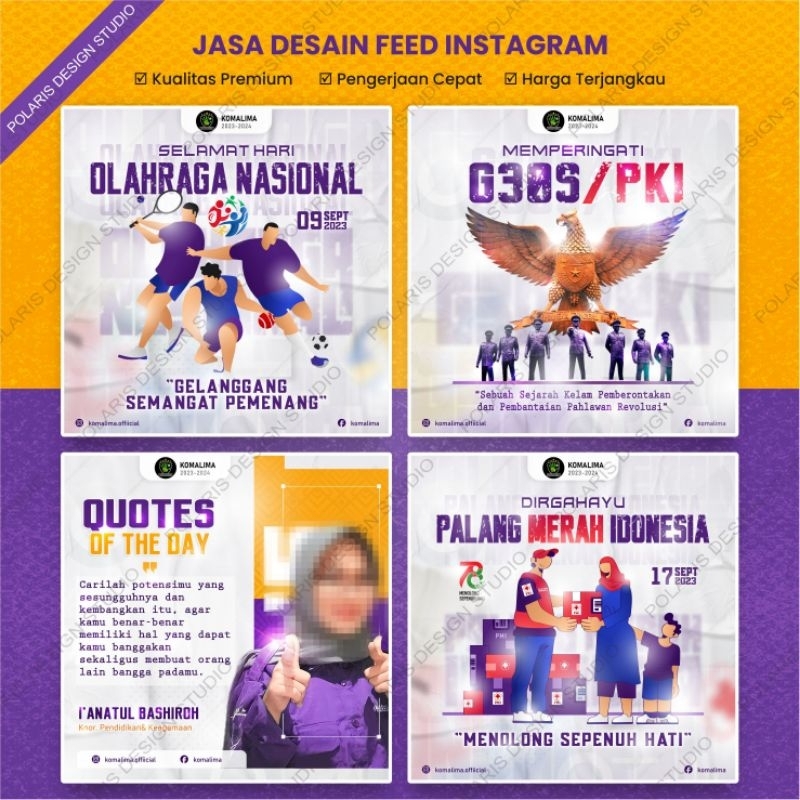 Jasa Desain Feed Instagram dan Sosial Media - Custom Desain Profesional