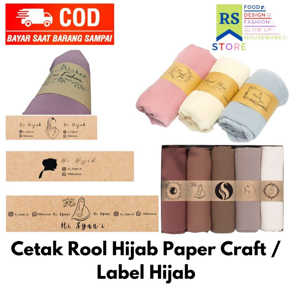 

roll hijab label / roll card hijab aesthetic / permium bahan tebal / cetak roll hijab paper craft / paper craft variasi warna / roller hijab / label pengikat hijab / souvenir roll label / roll siluet custom size / roll souvernir / label makanan / label pe