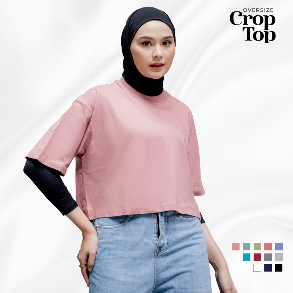 KAOS CROP TOP OVERSIZED DENAYA WEAR