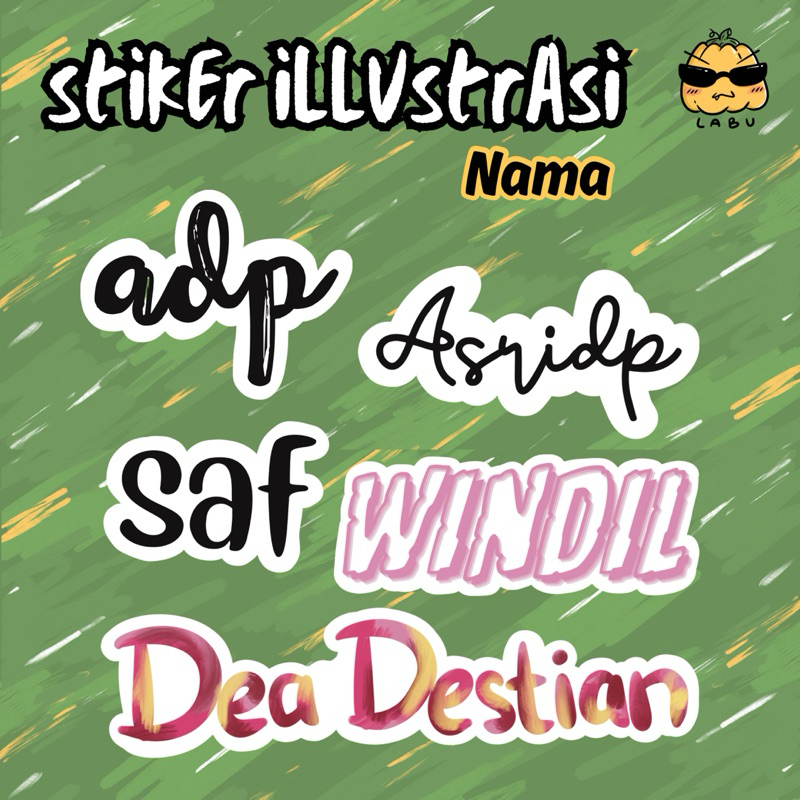 

Stiker Vinyl Nama | Custom Design