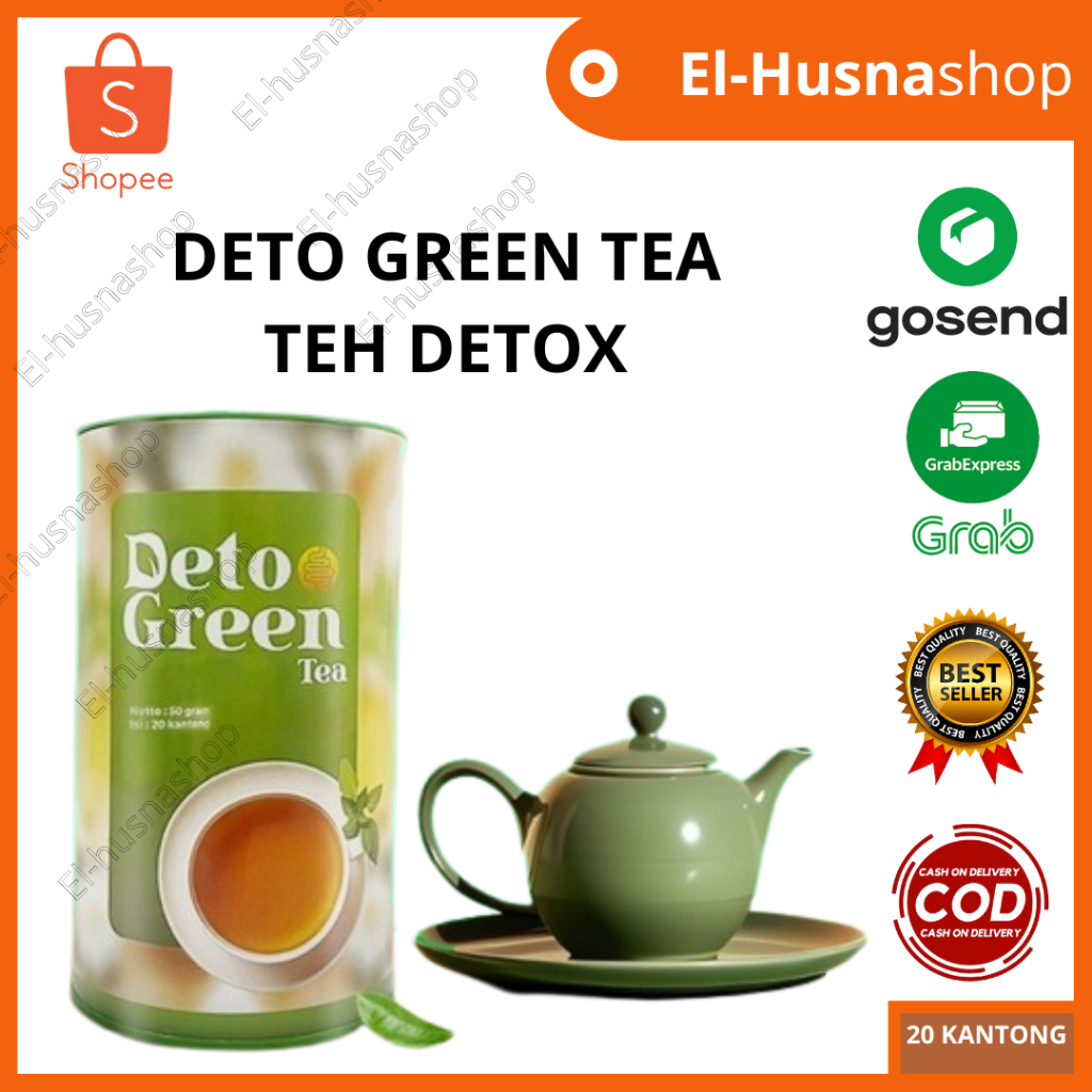 Deto Green Tea Original Teh Detox Pembersih Pencernaan Usus Asli
