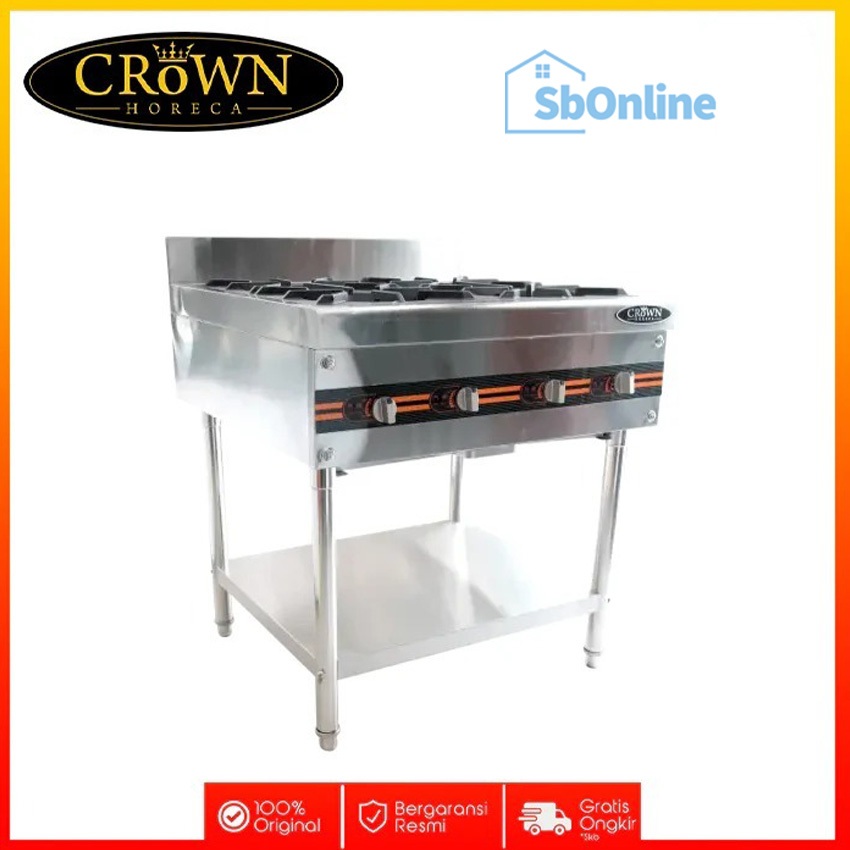 CROWN Horeca YSN-ST4 Gas Stove 4 Burner / Kompor Gas 4 Tungku