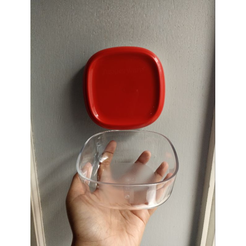 CRYSTAL CANISTER 240ML TUTUP MERAH / TOPLES KRISTAL