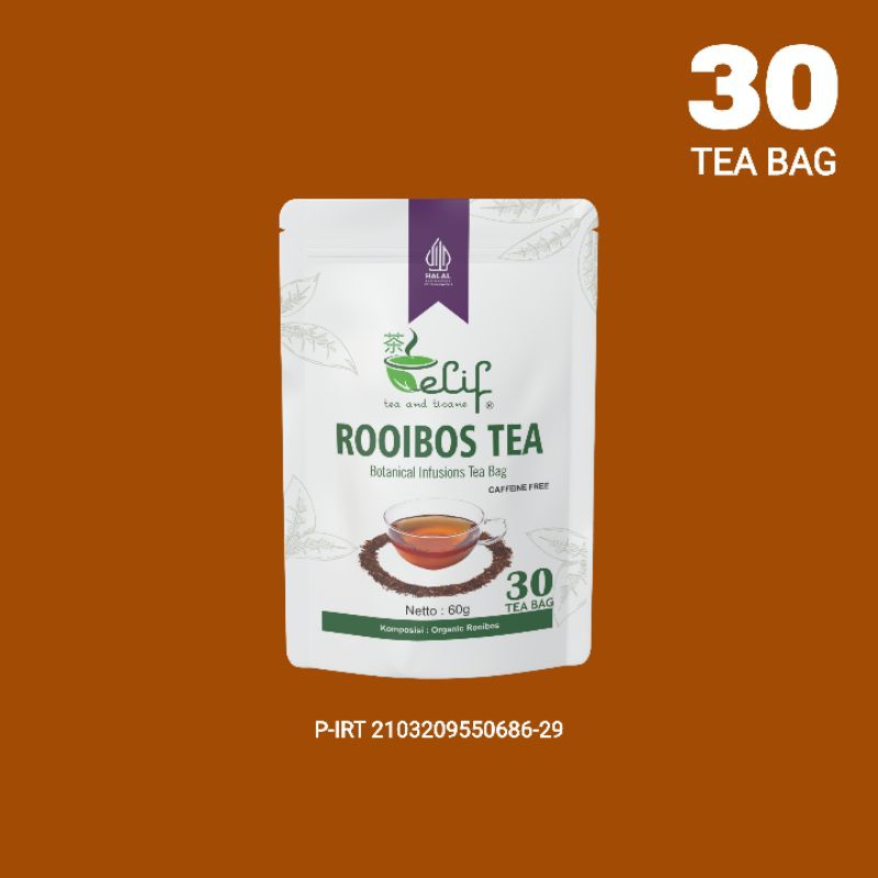 

ELIF TEA AND TISANE Rooibos Tea | Teh Rooibos | African Red Tea | 30 Tea Bag