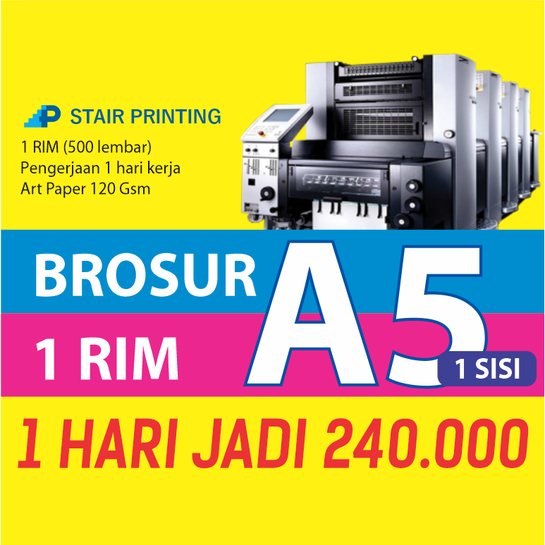 

brosur A5 1 rim sehari jadi