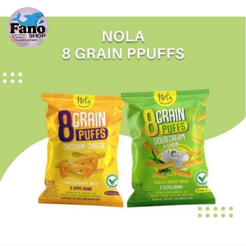 

Nola 8 Grain Puffs Snack Anak 50 Gram | 2 Variant Rasa