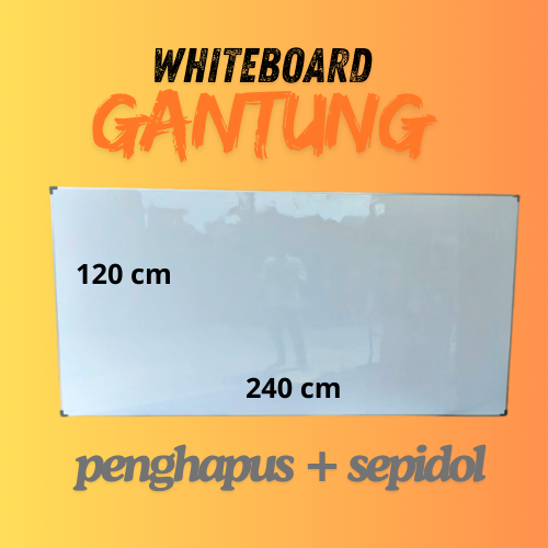 

Whiteboard sekolah 120 x 240 papan tulis kantor 240 x 120 cm