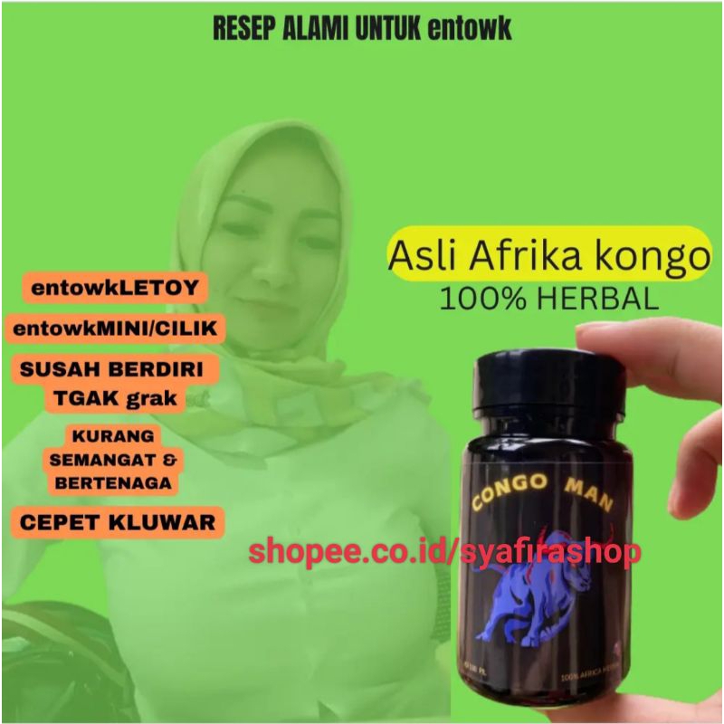 CONGO MAN obat herbal kapsul asli memanjangkan dan memperbesar congo man juga tahan lama pada pria