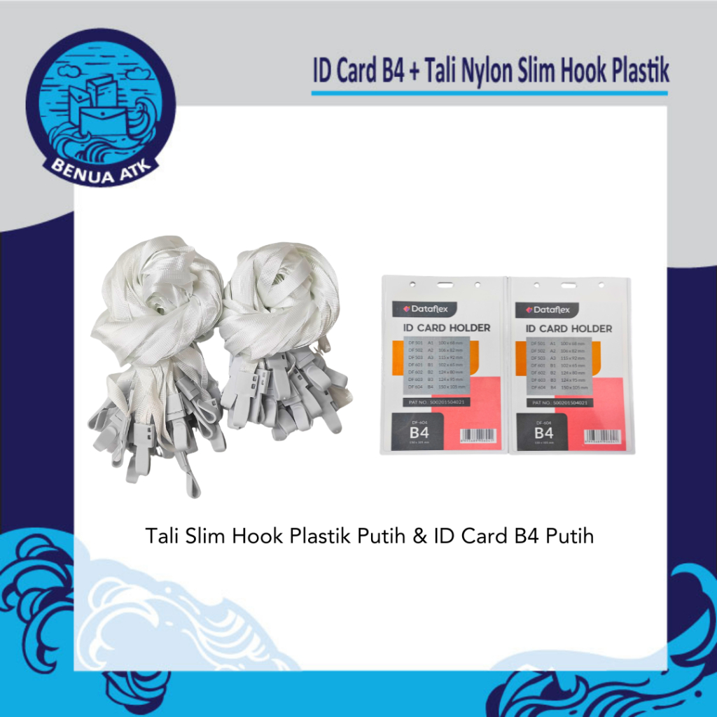 

Bundling ID Card B4 + Tali Nylon Slim Hook Plastik [CBT-NYLK]