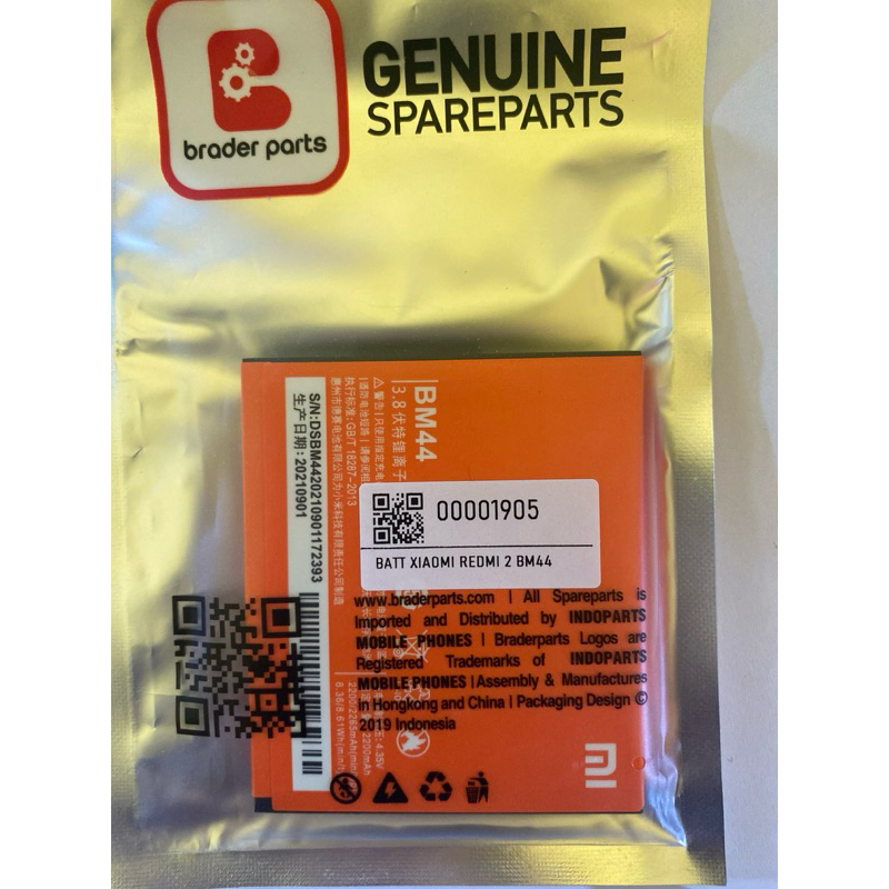 Baterai batre Redmi 2 BM44/ BM 44 original