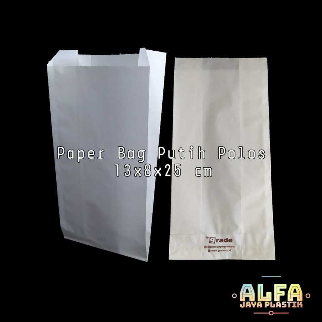 

Kantong Kertas / Paper Bag /grade uk 25x13x8cm isi 100lembar