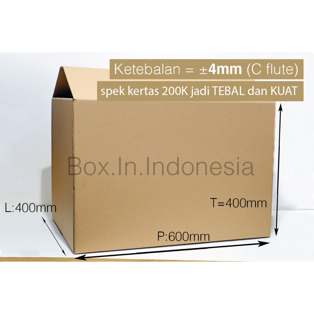 

ECER Kardus Baru 60x40x40 cm JUMBO TEBAL Coklat Polos