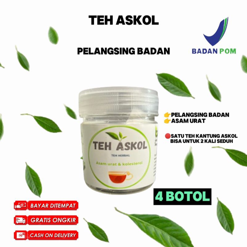 

Teh Askol - Paket 4 Botol Teh Askol Original Membantu Mengatasi Penyakit Asam Urat Teh Askol Menyembuhkan Kolesterol Secara Alami