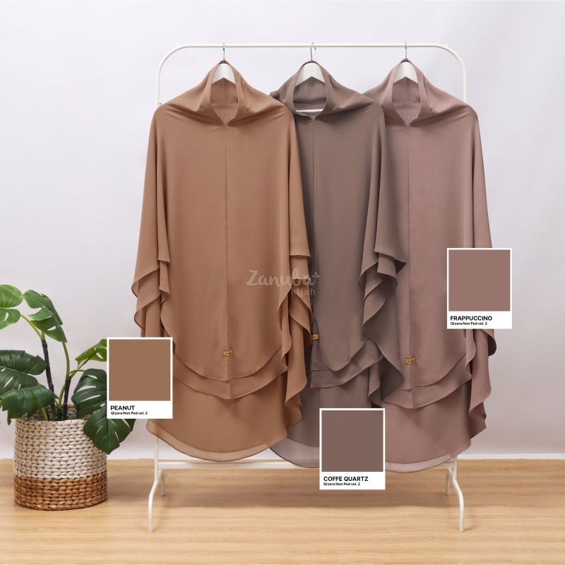 Zanuba hijab QIZARA KHIMAR NON PAD Hijab Syari Jumbo