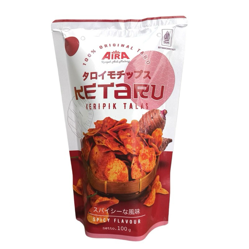 

AIRA SNACKS KETARU keripik Talas Spicy 100 gram