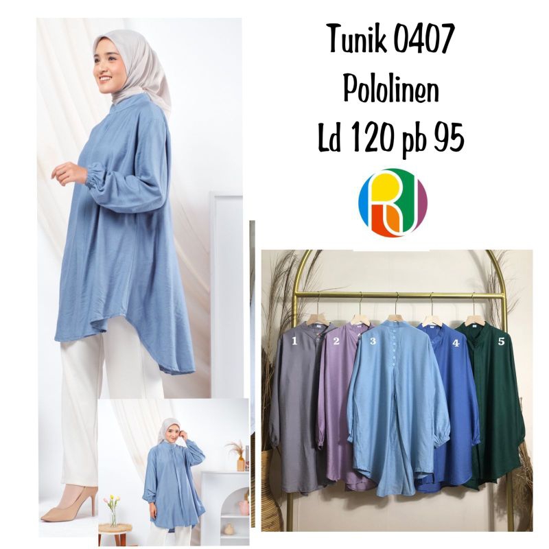 atasan tunik katun polo ld 120 pb 95 real pic/tunik premium