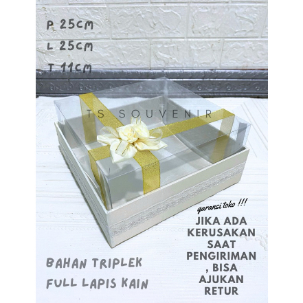

box hantaran / kotak hantaran mika satuan 25*25*11