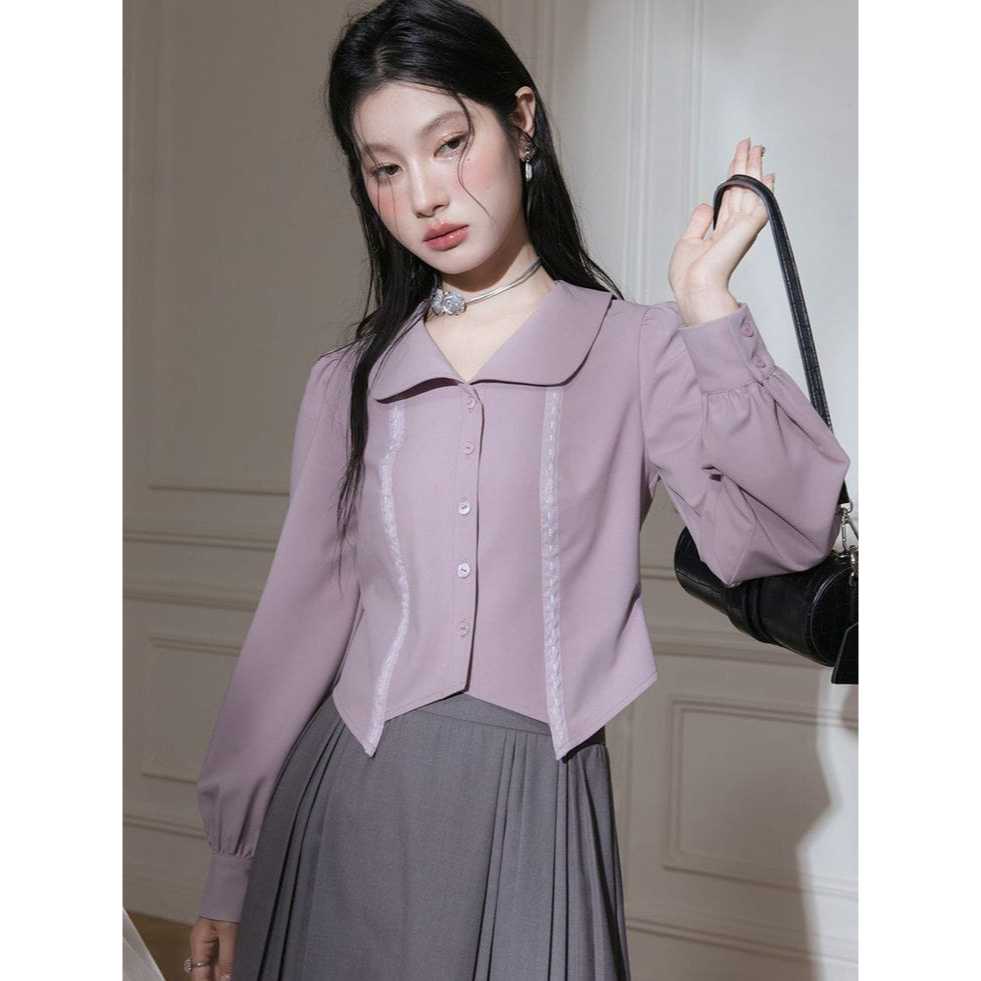 RX FASHION - CALGARY BLOUSE ATASAN WANITA KOREAN STYLE / APRILIA TOP BLOUSE -PN