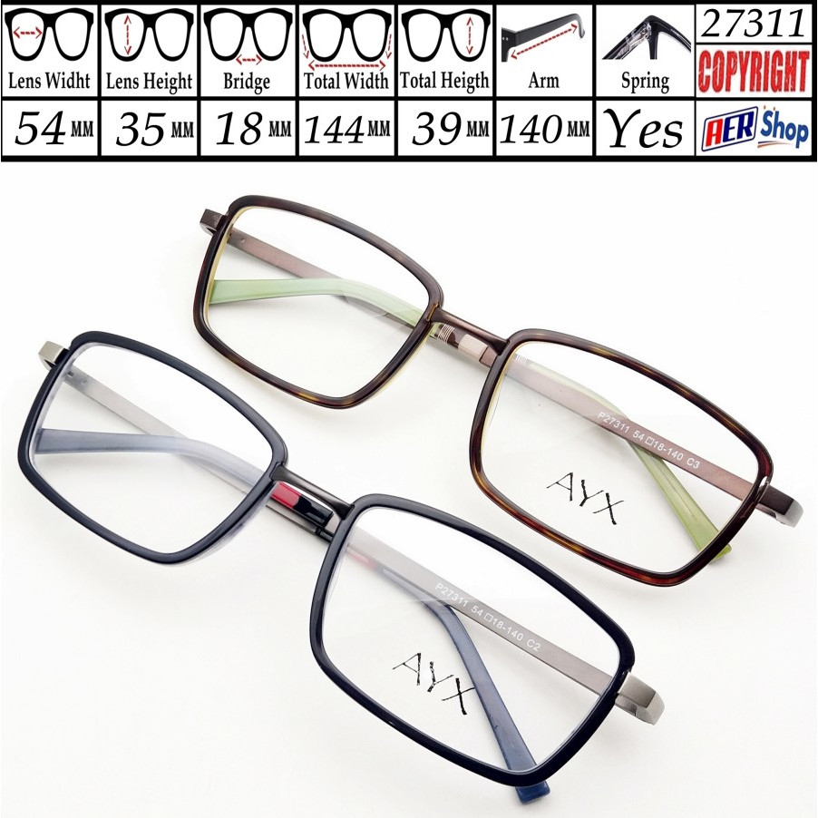 Frame AYX ORIGINAL kacamata minus frame kotak terbaru stylis elegan kacamata frame korea hight quali