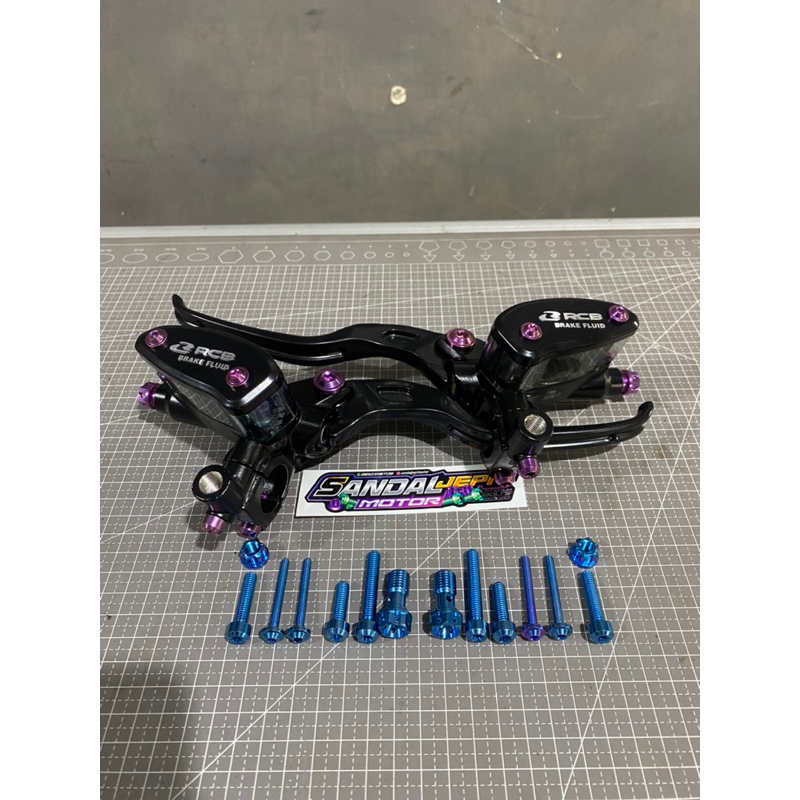 BAUT TITANIUM UNTUK MASTER REM RCB OVAL KOTAK KANAN KIRI NMAX PCX ADV XMAX VARIO 160 BAUT TITANIUM M