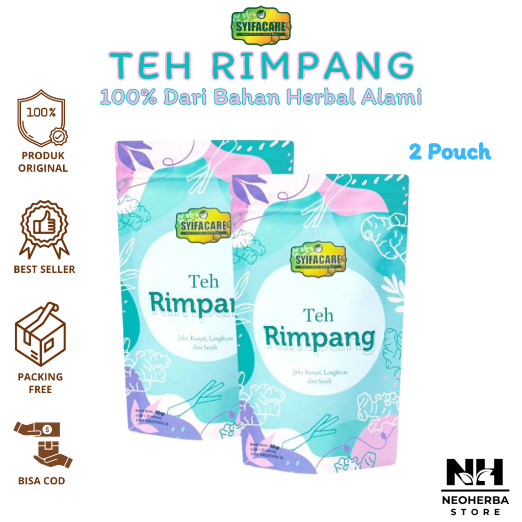 

Beli 2 Pouch Teh Rimpang Syifacare Teh Celup Herbal Alami Halal | Teh Rimpang BPOM
