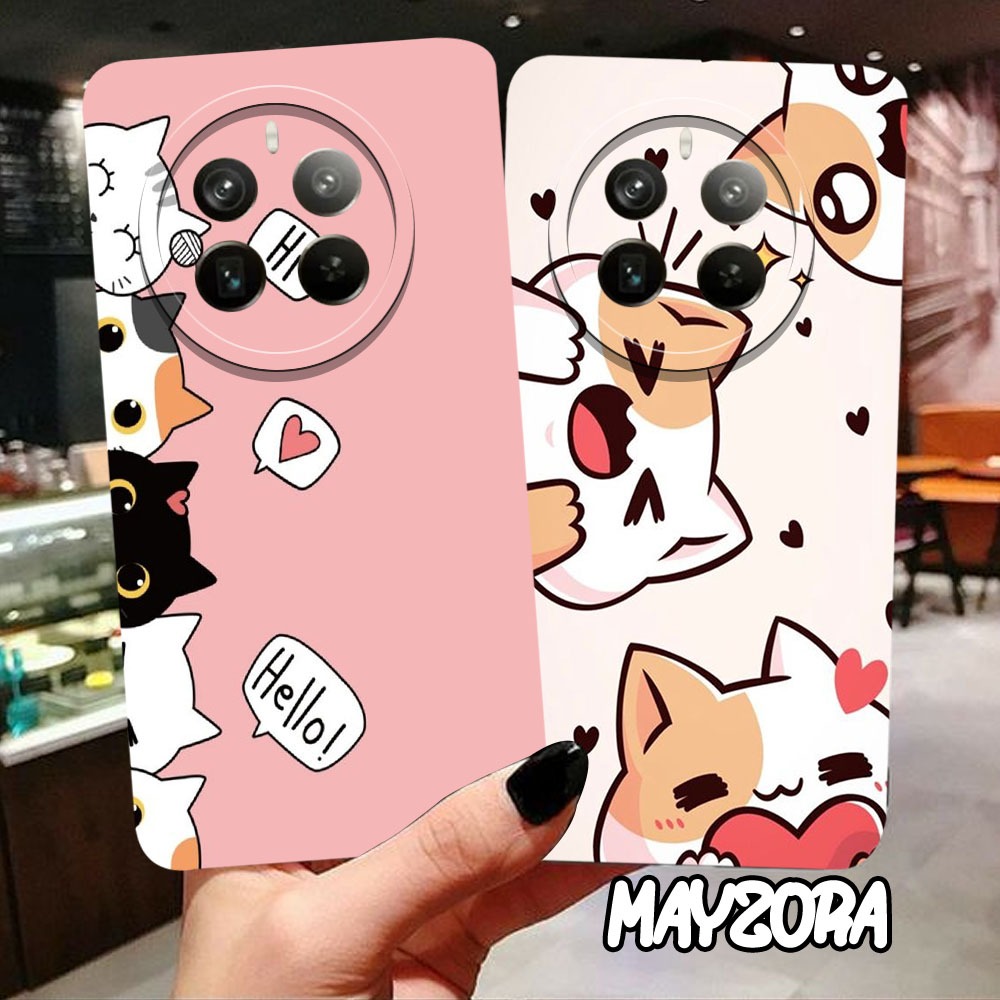 Case pro camera Realme 12 pro Terbaru 2024 -Silikon Realme 12 pro - motif KUCING - Softcase Realme 1