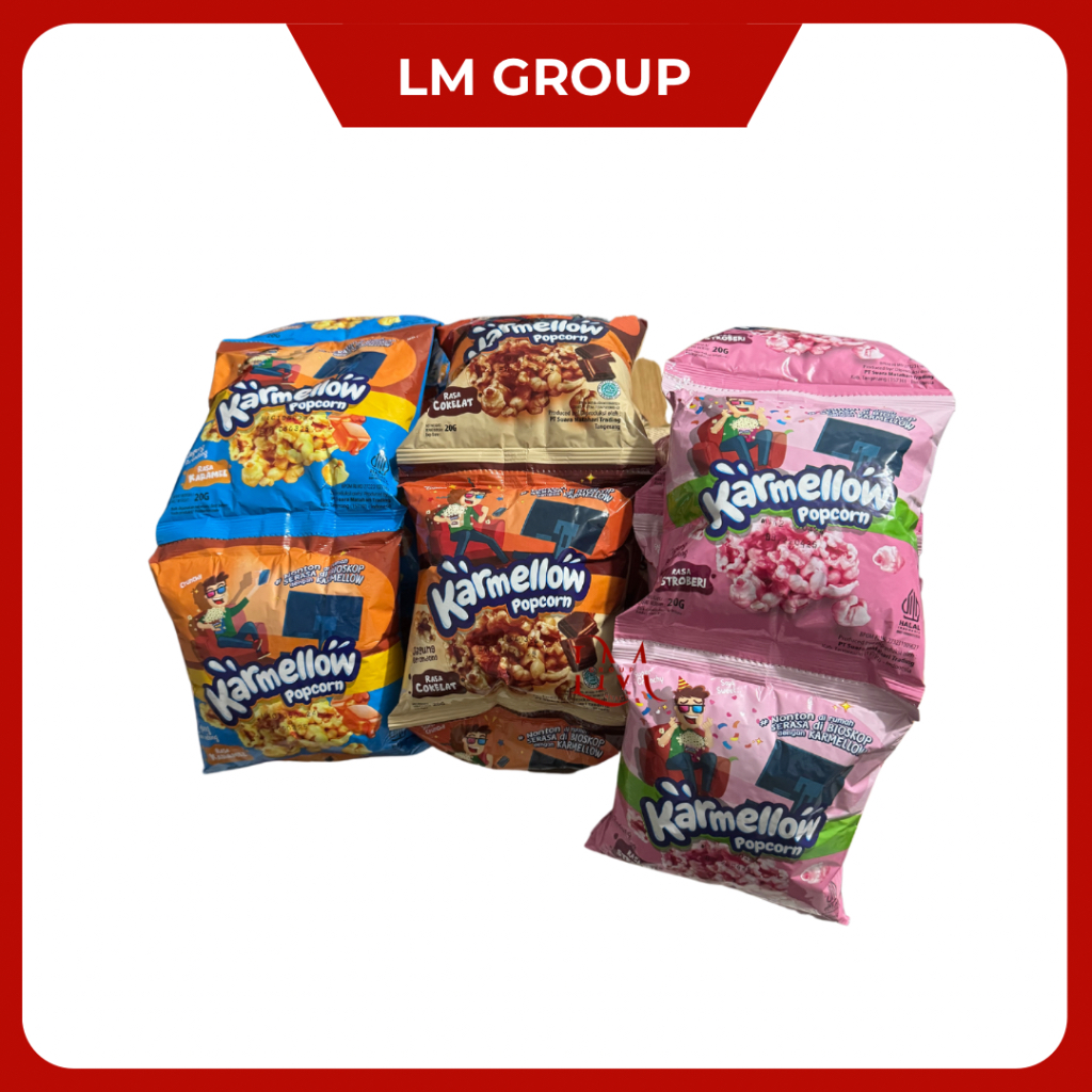 

Karmellow Popcorn 1 Renceng isi 10 pcs @20gr LM Snack Grosir