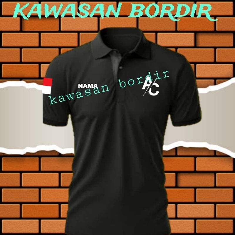 Terbaru polo shirt teknisi AC kaos teknisi AC seragam teknisi AC baju teknisi AC full bordir...