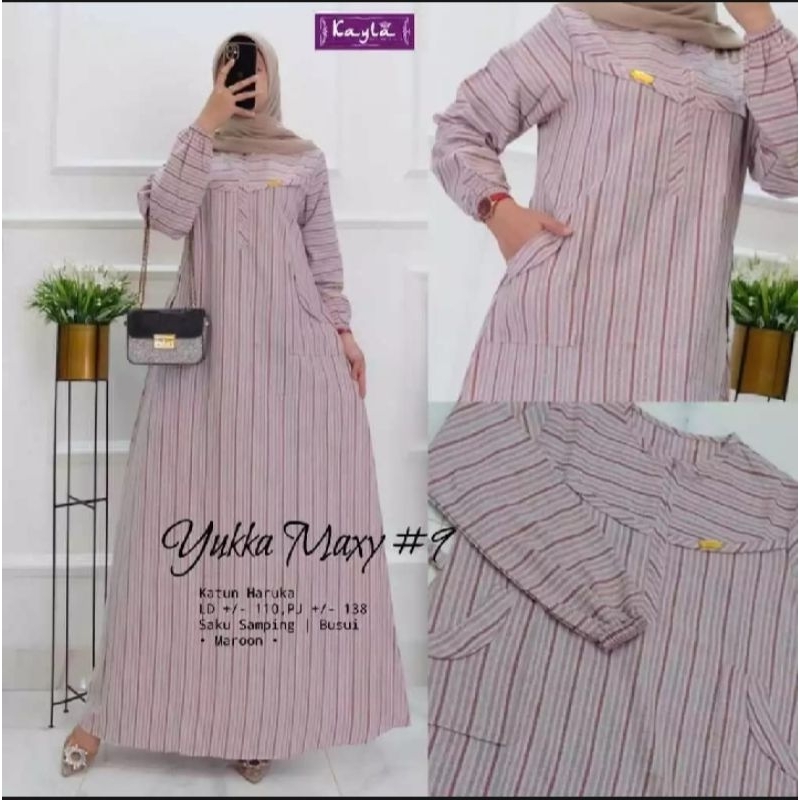 YUKA MAXY #9  GAMIS BAHAN KATUN BUSUI