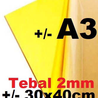 

Terbaru Acrylic acrilic akrilik warna KUNING UKURAN A3 tebal 2mm 3x4