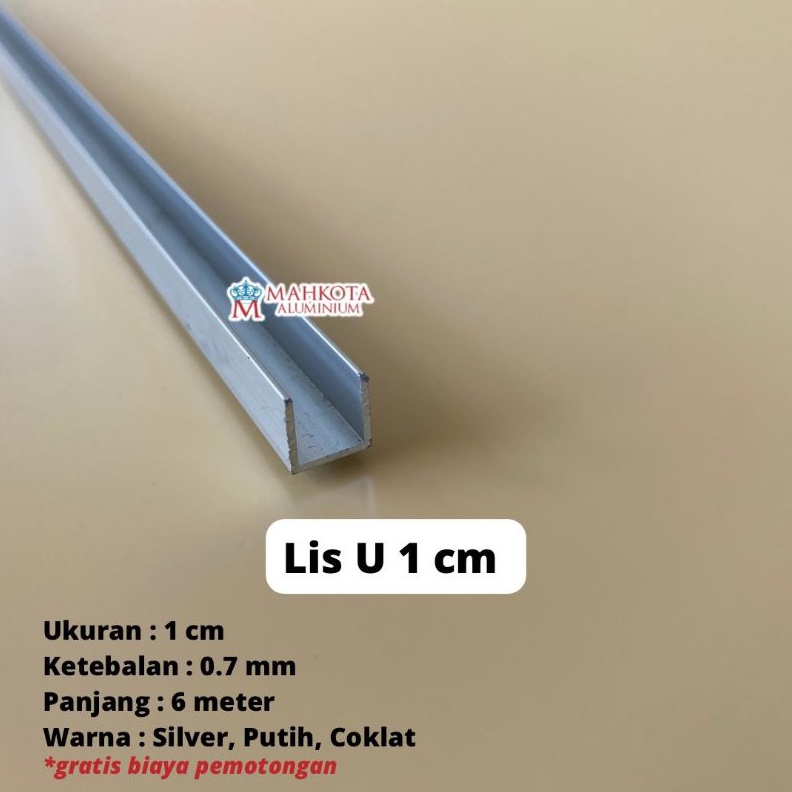 KODE T5V3 Lis U Alumunium 1 cm