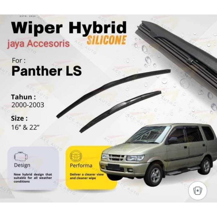 Wiper Frameless Mobil Isuzu Panther LS Karet Kaca Silicon