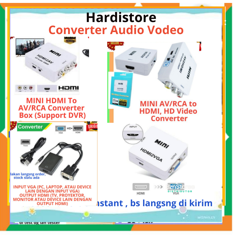 Converter VGA to HDMI  Converter HDMI to RCA Converter HDMI to VGA Converter RCA to HDMI