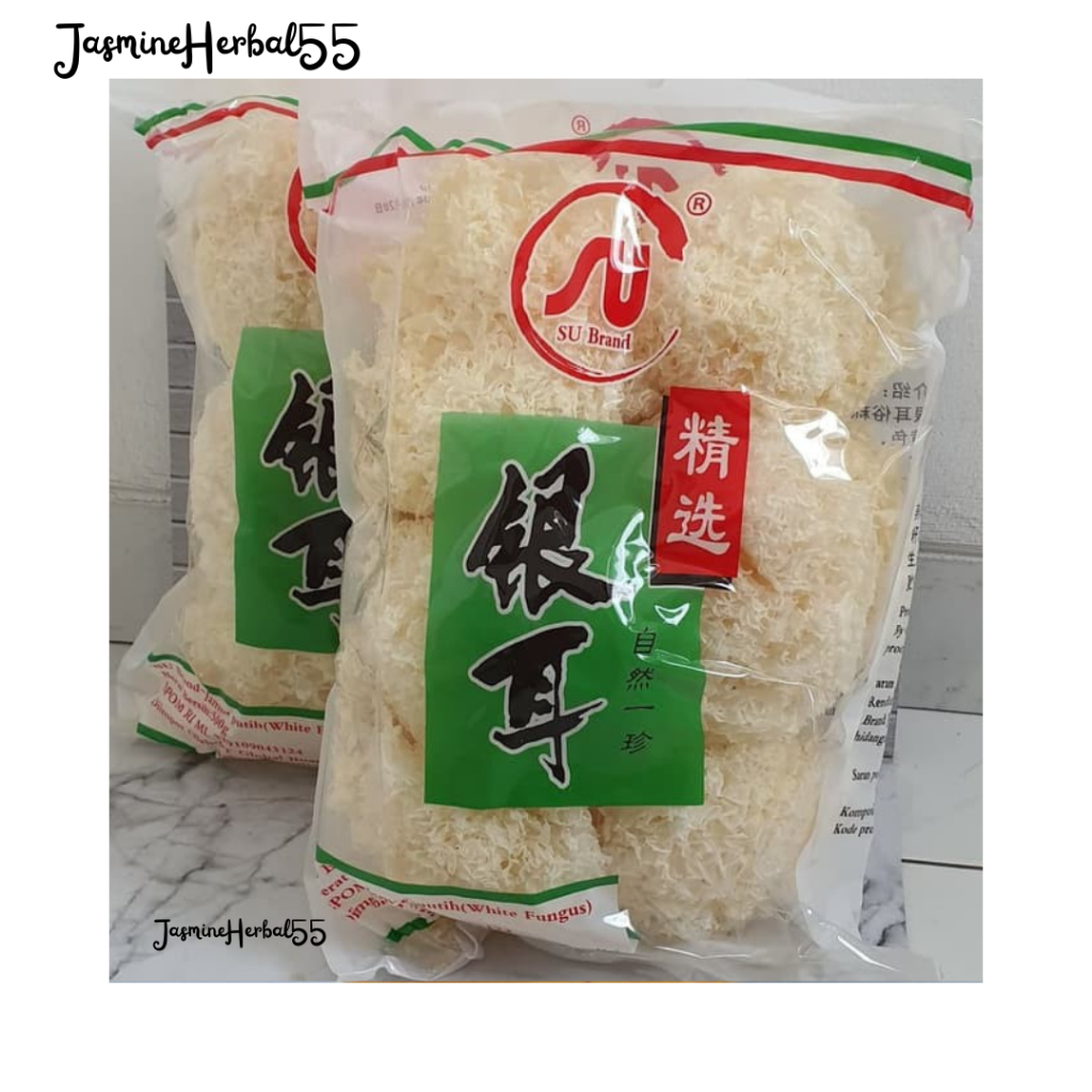 

SU brand Jamur Putih / Jamur es / white fungus /Jamur Salju 500gr
